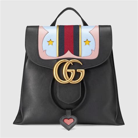 gucci marmont mezzaluna|Gucci Marmont leather backpack.